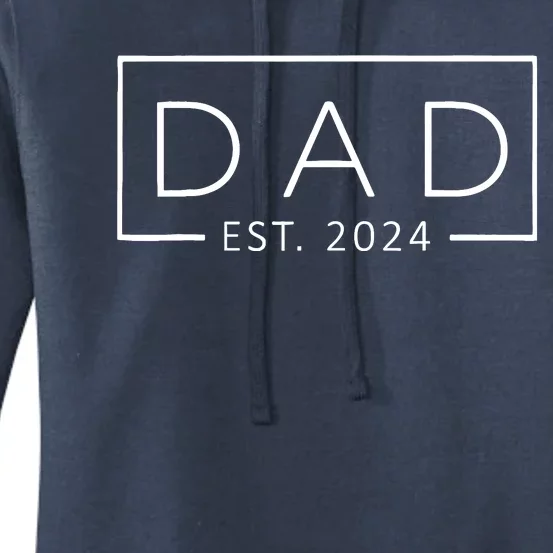 Promoted To Daddy Est 2024 FatherS Day First Time Dad 2024 Women's Pullover Hoodie