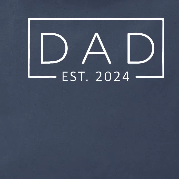 Promoted To Daddy Est 2024 FatherS Day First Time Dad 2024 Zip Tote Bag