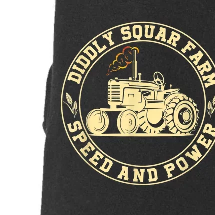 Perfect Tractor Design Diddly Squat Farm Speed And Power Doggie 3-End Fleece Hoodie