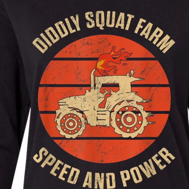 Perfect Tractor Design Diddly Squat Farm Speed And Power Womens Cotton Relaxed Long Sleeve T-Shirt