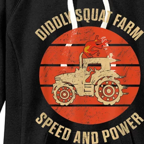 Perfect Tractor Design Diddly Squat Farm Speed And Power Women's Fleece Hoodie