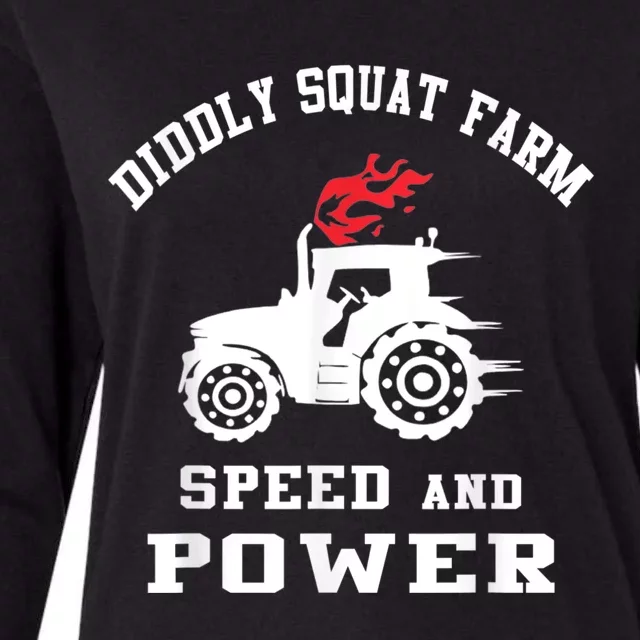 Perfect Tractor Design Diddly Squat Farm Speed And Power Womens Cotton Relaxed Long Sleeve T-Shirt