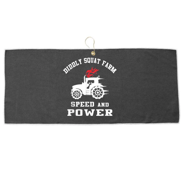 Perfect Tractor Design Diddly Squat Farm Speed And Power Large Microfiber Waffle Golf Towel