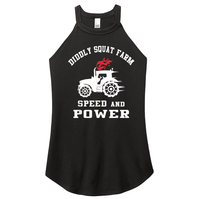 Perfect Tractor Design Diddly Squat Farm Speed And Power Women’s Perfect Tri Rocker Tank