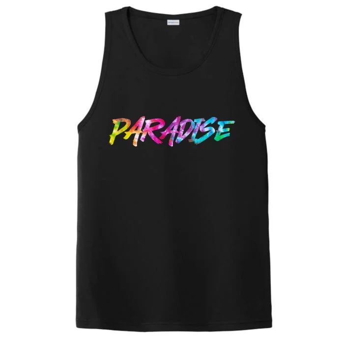 Paradise Tie Dye Colors Performance Tank