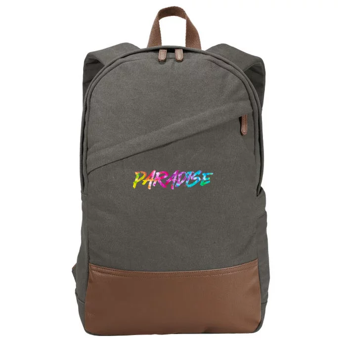 Paradise Tie Dye Colors Cotton Canvas Backpack