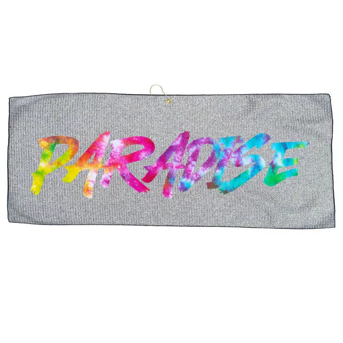 Paradise Tie Dye Colors Large Microfiber Waffle Golf Towel