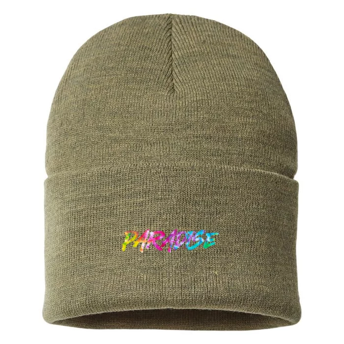 Paradise Tie Dye Colors Sustainable Knit Beanie