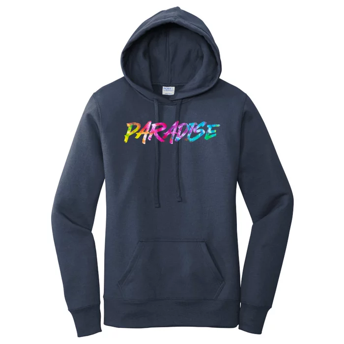 Paradise Tie Dye Colors Women's Pullover Hoodie