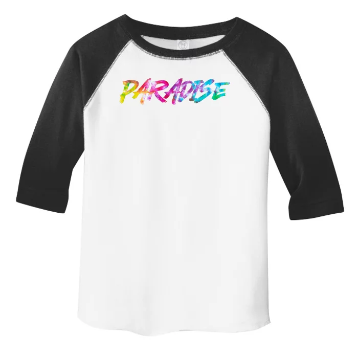 Paradise Tie Dye Colors Toddler Fine Jersey T-Shirt