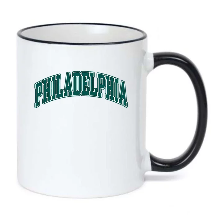 Philadelphia Throwback Design Print Classic Black Color Changing Mug