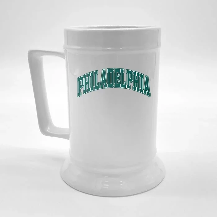 Philadelphia Throwback Design Print Classic Front & Back Beer Stein