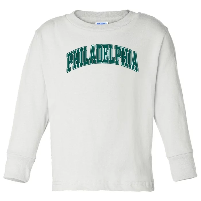 Philadelphia Throwback Design Print Classic Toddler Long Sleeve Shirt