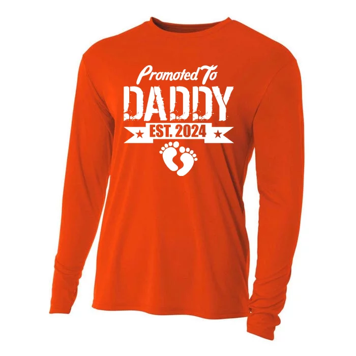 Promoted To Daddy Est. 2024 Cooling Performance Long Sleeve Crew