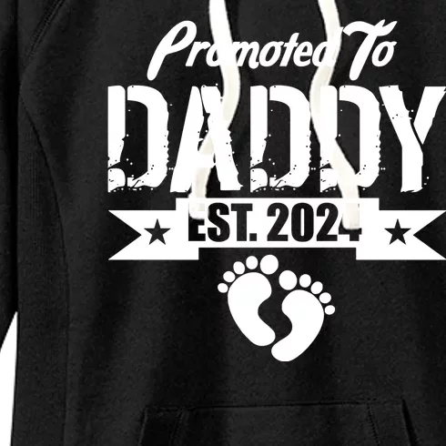 Promoted To Daddy Est. 2024 Women's Fleece Hoodie