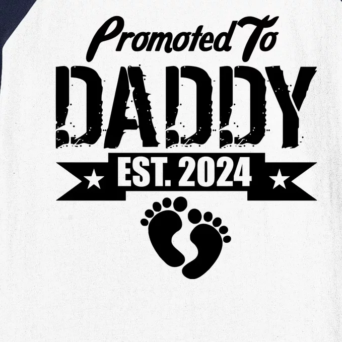 Promoted To Daddy Est. 2024 Baseball Sleeve Shirt