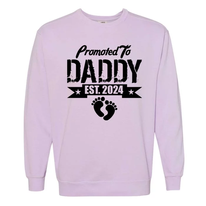 Promoted To Daddy Est. 2024 Garment-Dyed Sweatshirt