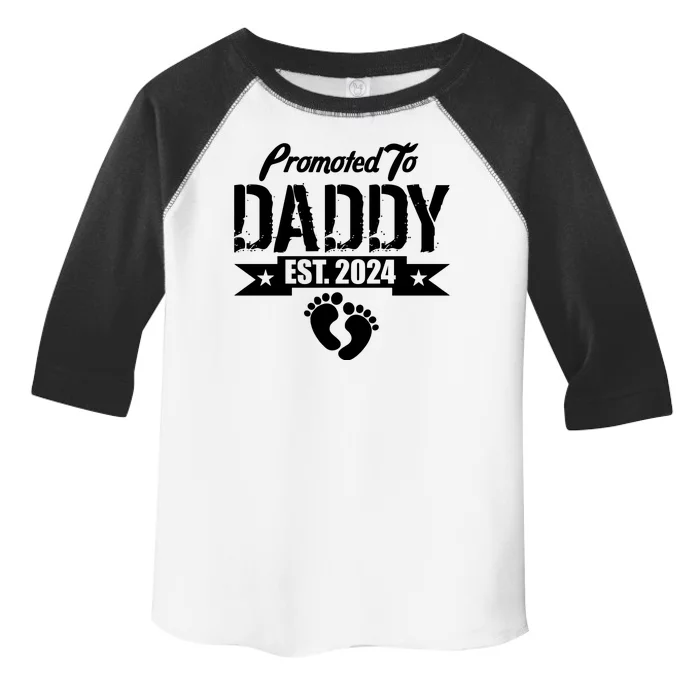 Promoted To Daddy Est. 2024 Toddler Fine Jersey T-Shirt