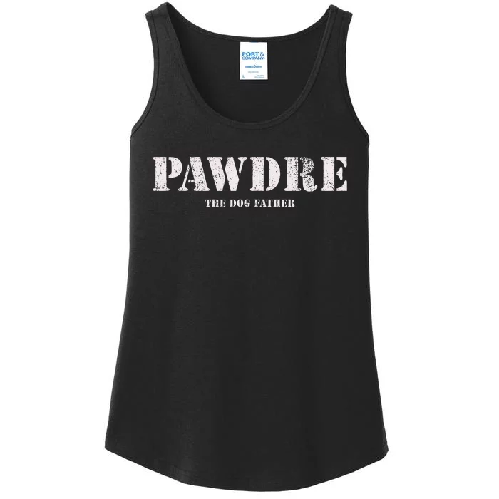 Pawdre The Dog Father Dog Dad Fathers Day Ladies Essential Tank