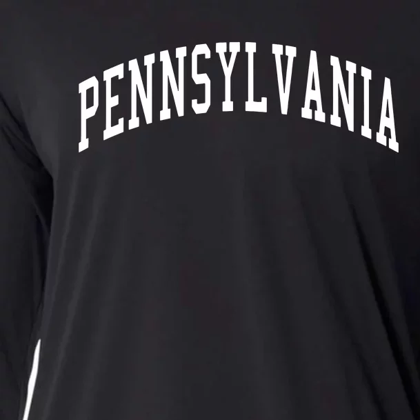 Pennsylvania Throwback Design Print Classic Cooling Performance Long Sleeve Crew