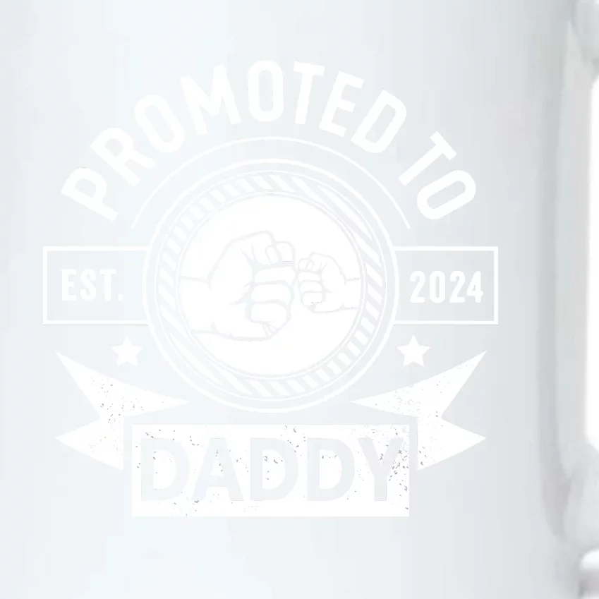 Promoted To Daddy Est 2024 Soon To Be Daddy Funny Pregnancy Announcement Black Color Changing Mug