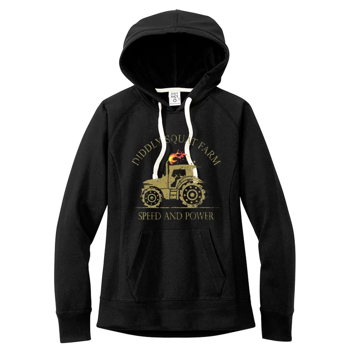 Perfect Tractor Design Diddly Squat Farm Speed And Power Women's Fleece Hoodie