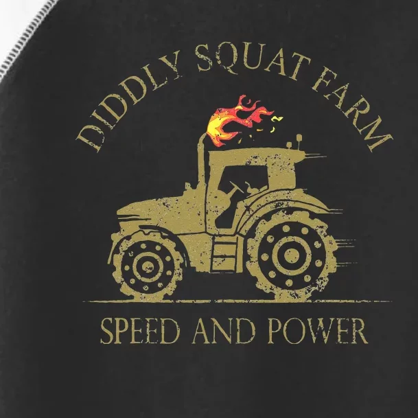 Perfect Tractor Design Diddly Squat Farm Speed And Power Toddler Fine Jersey T-Shirt