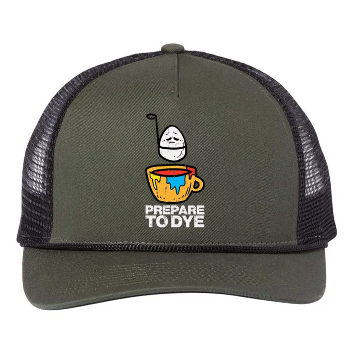 Prepare To Dye Easter Egg Hunt Retro Rope Trucker Hat Cap