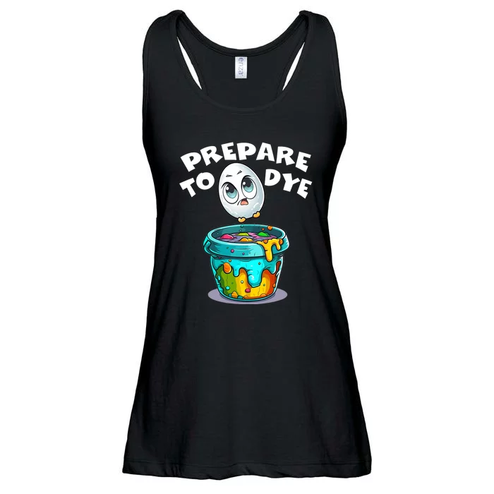 Prepare To Dye Funny Egg Hunting Ladies Essential Flowy Tank