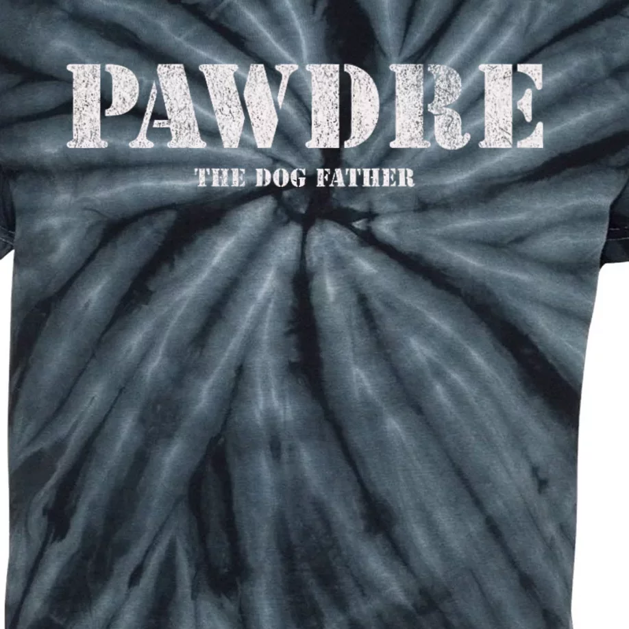 Pawdre The Dog Father Dog Dad Fathers Day Kids Tie-Dye T-Shirt