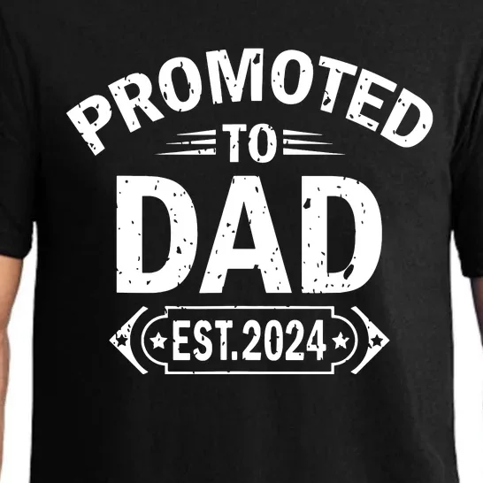 Promoted To Dad Est 2024 Soon To Be Dad Pajama Set