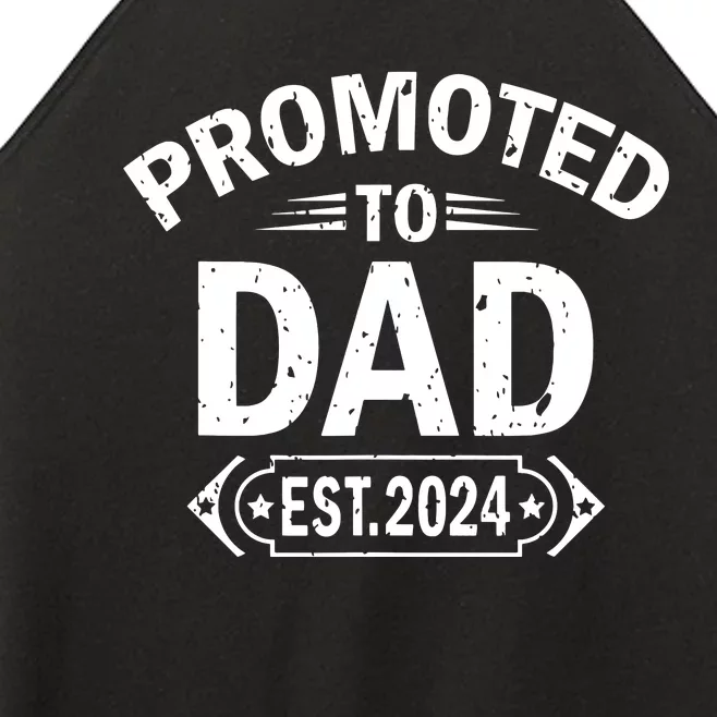 Promoted To Dad Est 2024 Soon To Be Dad Women’s Perfect Tri Rocker Tank