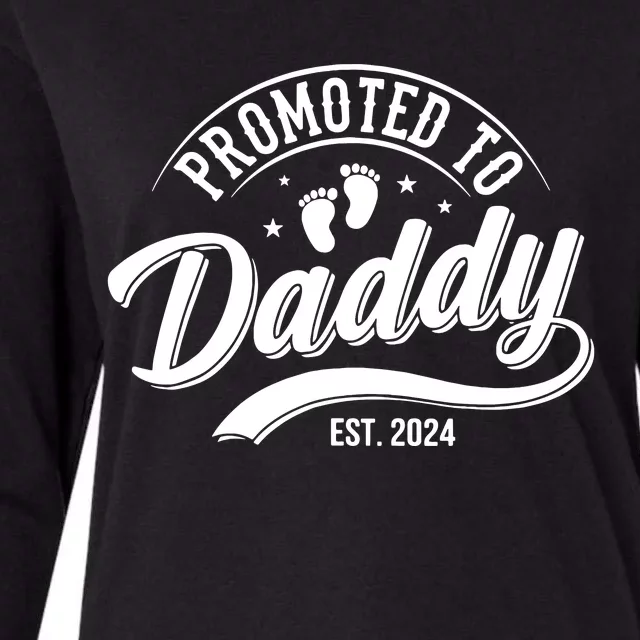 Promoted To Dad Est 2024 Soon To Be Dad Womens Cotton Relaxed Long Sleeve T-Shirt