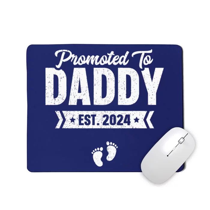 Promoted To Daddy Est. 2024 Baby Gift For New Daddy Mousepad