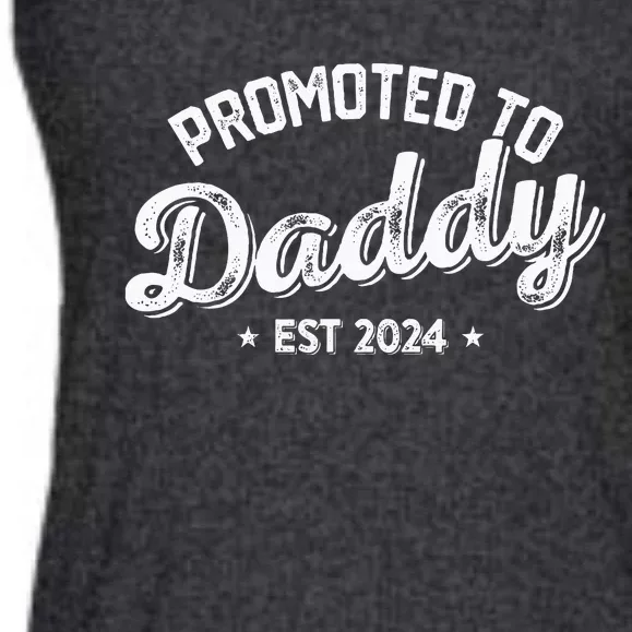 Promoted To Daddy Est. 2024 New Dad New Birth Fathers Day Ladies Essential Flowy Tank