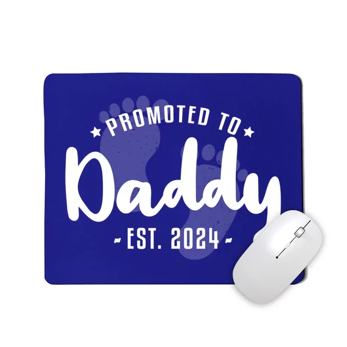 Promoted To Daddy Est 2024 Vintage Dad To Be Fathers Day Gift Mousepad