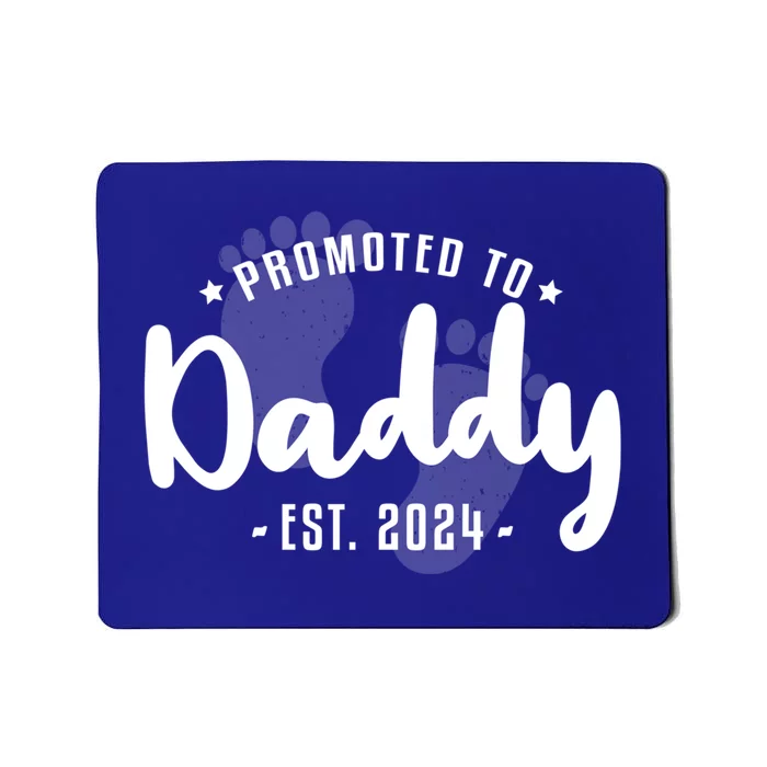 Promoted To Daddy Est 2024 Vintage Dad To Be Fathers Day Gift Mousepad