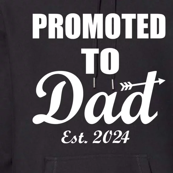 Promoted To Dad Est 2024 New Dad Premium Hoodie