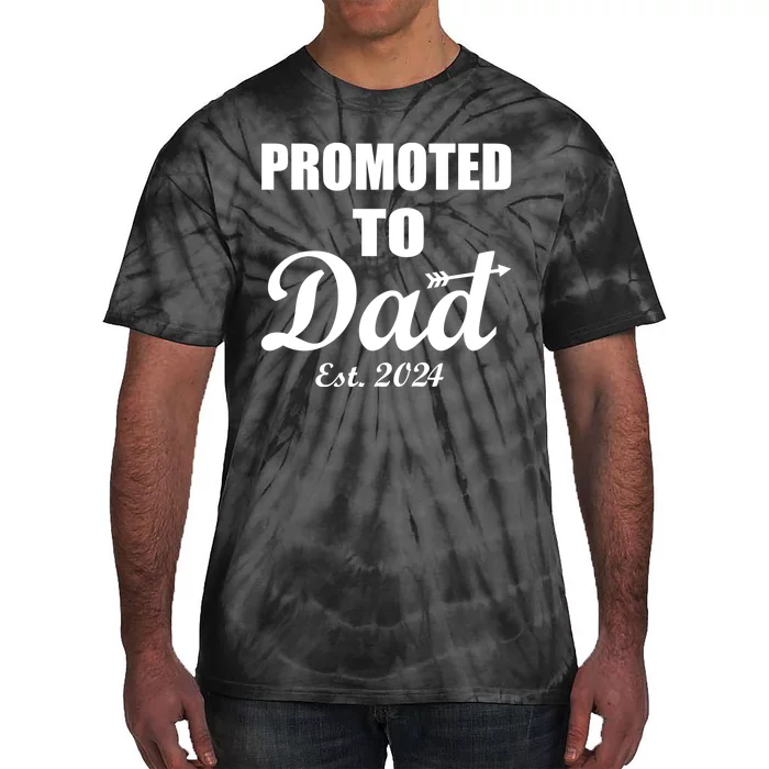 Promoted To Dad Est 2024 New Dad Tie-Dye T-Shirt