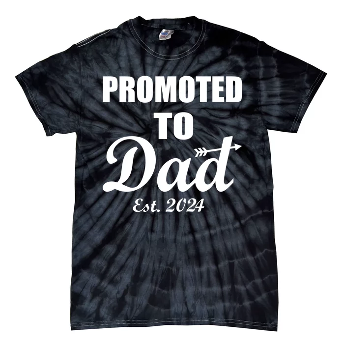 Promoted To Dad Est 2024 New Dad Tie-Dye T-Shirt