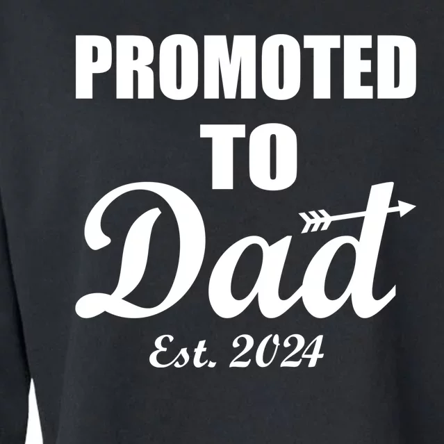 Promoted To Dad Est 2024 New Dad Cropped Pullover Crew