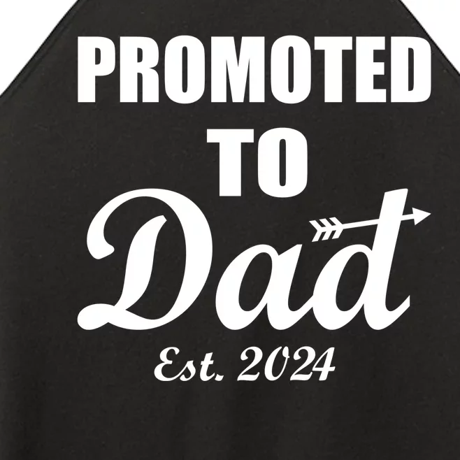 Promoted To Dad Est 2024 New Dad Women’s Perfect Tri Rocker Tank