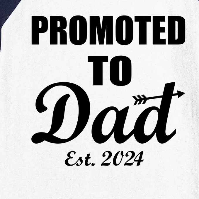 Promoted To Dad Est 2024 New Dad Baseball Sleeve Shirt