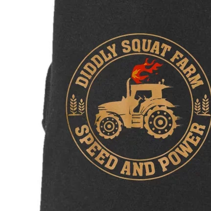 Perfect Tractor Design Diddly Squat Farm Speed And Power Doggie 3-End Fleece Hoodie