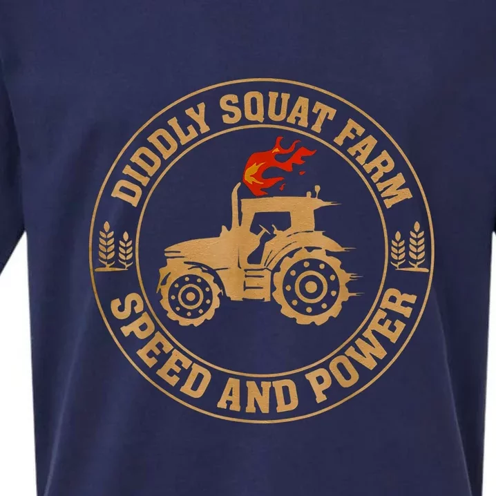 Perfect Tractor Design Diddly Squat Farm Speed And Power Sueded Cloud Jersey T-Shirt