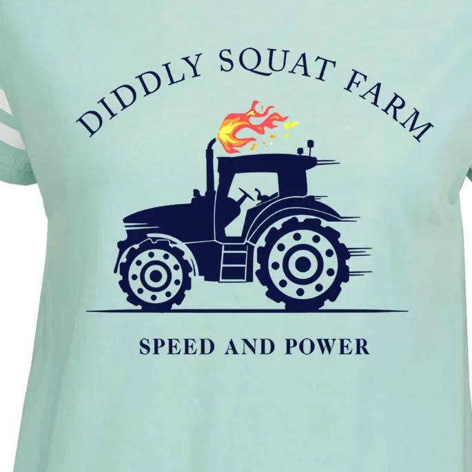 Perfect Tractor Design Diddly Squat Farm Speed And Power Enza Ladies Jersey Football T-Shirt