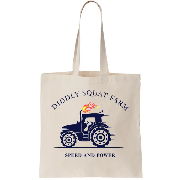 Perfect Tractor Design Diddly Squat Farm Speed And Power Tote Bag