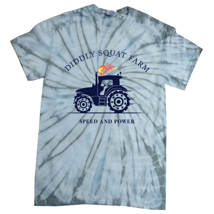 Perfect Tractor Design Diddly Squat Farm Speed And Power Tie-Dye T-Shirt