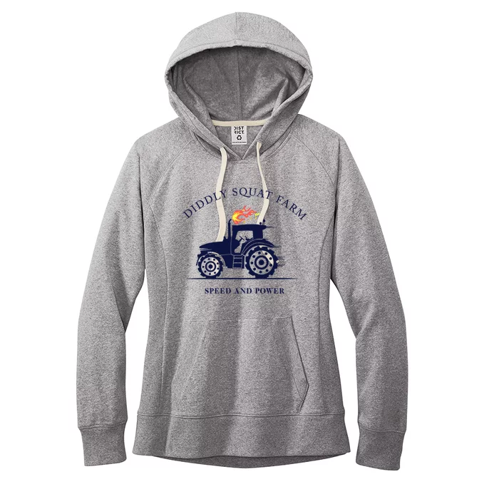 Perfect Tractor Design Diddly Squat Farm Speed And Power Women's Fleece Hoodie