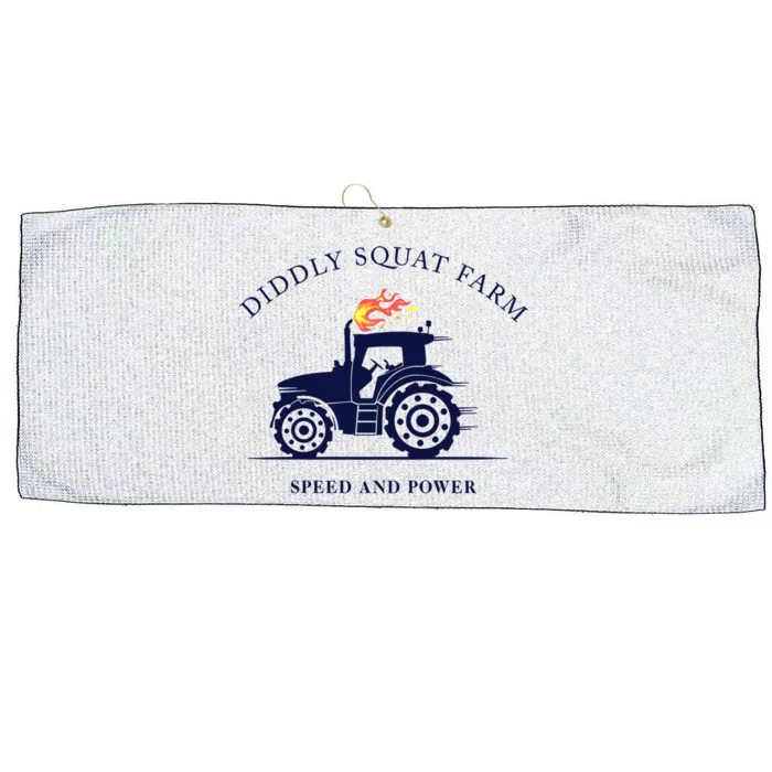 Perfect Tractor Design Diddly Squat Farm Speed And Power Large Microfiber Waffle Golf Towel